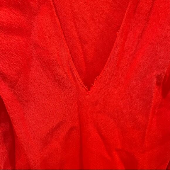 NEW Reformation Maxi Dress Orange Siana Slip V-neck Sleeveless size 4 - Picture 5 of 9